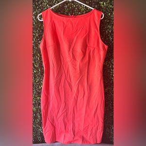Coral Sleeveless Midi Dress
